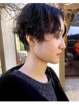 ロッソサンテ(rosso sante) 癖毛風ハンサムショートパーマ