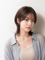 レセ 南柏店(Laissez)&nbsp;ウルフカット/シースルーバング/モカブラウン/大人かわいい/艶髪