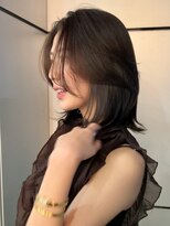 ロンド 銀座(Lond)&nbsp;☆春日☆縮毛矯正ミルクブラウンダウンバングダークパープル33