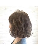 【　グレージュ　】×【　毛束感エアリーボブ　】