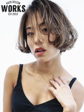 ワークス ヘアデザイン(WORKS HAIR DESIGN) 外国人風あご上ショートボブヘアー