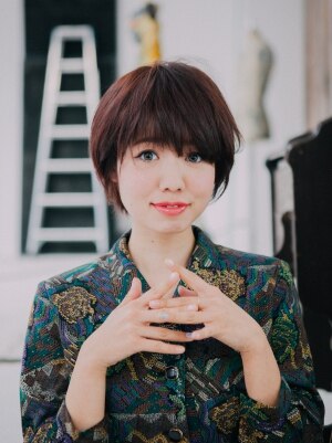 アシンメトリーショートウィッグ❤️黒髪メッシュショート✨ アシンメトリーショートウィッグ❤️黒髪メッシュショート
