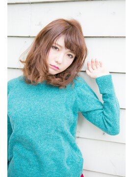 ニコ(NiCO) 【NiCO 八戸】伸ばしかけ くせ毛風 ふわミディ 大人ボブ ♪