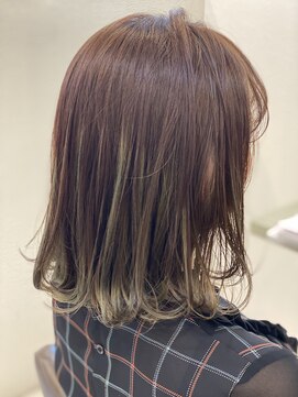 ヘアーサロン イルア 北越谷(hair salon I'LUNA) スモーキーゴールドバレイヤージュ