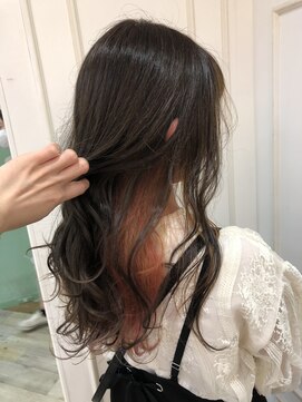 クロップ エス 湘南辻堂(crop es) crop es湘南辻堂　yuuka☆インナーカラーグレープフルーツカラー
