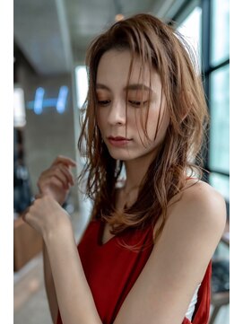 オースティン 門前仲町(AUSTIN) 大人かわいい前髪セシルカットココアブラウンフリンジウェーブ