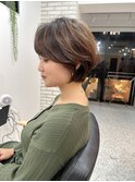 大人可愛い30代40代50ショートボブショート丸みショート