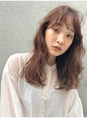 大人可愛い20代30代40代シルキーベージュニュアンスカールヘア