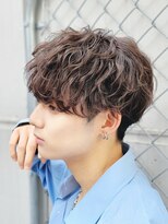 メンズ波巻きスパイラルパーマプードルパーママッシュ韓国ヘア