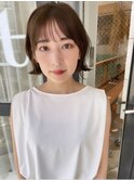 外ハネミニボブ簡単スタイリング伸ばしかけヘア
