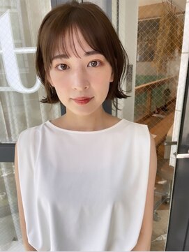 バイオレット 表参道店(Violet) 外ハネミニボブ簡単スタイリング伸ばしかけヘア