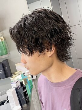 フィフス 渋谷(fifth) センターパートウルフスパイラルパーマツイストスパイラルパーマ