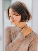 大人可愛い韓国風カーテンバングボブ　20代30代40代　2