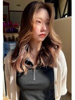 チル(Chill)&nbsp;chill/ロング×フェイスフレーミングカラー