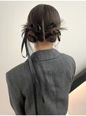 お呼ばれヘア　カチモリヘア　タイトアレンジ【maiko】