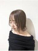 ワンレン切りっぱなしボブ