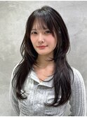 新潟／万代　髪質改善ロングウルフレイヤー