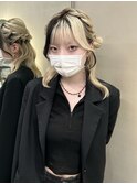 mayu//ハーフアップ編み込みアレンジヘアメセット