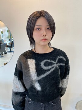 エンリッチヘア(enrich hair) ウルフ　アッシュグレー　ダブルカラー