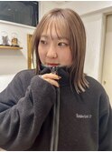 乾かすだけでキマる髪/馴染むハイトーンベージュ外ハネボブ