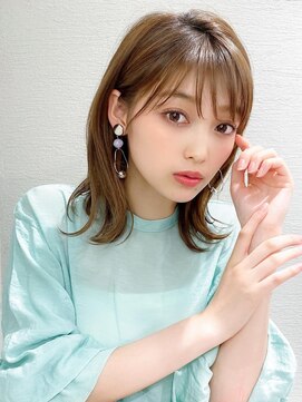 アフロート エル 大阪(AFLOAT L) 耳かけショートボブ/30代/40代/50代/チェリーブラウン