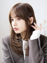 エミュー 大船店(emue)&nbsp;大船駅ミディアムレイヤーオリーブベージュカラーブリーチなし◆