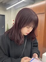 ニコ トウキョウ 渋谷(nico TOKYO)&nbsp;ワインレッド/チェリーレッド/レイヤーカット/ケアブリーチ/赤髪