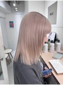 クラゲヘアー/小顔に見せるヘア/ココアベージュ/栄
