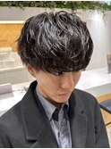 シャドウパーマ/武蔵小杉/ナチュラルマッシュ/センターパート