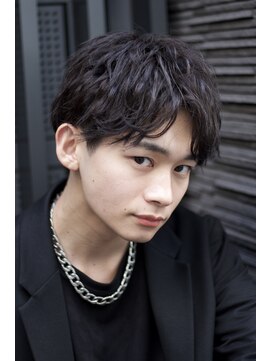 ヴェイン 渋谷(vain) メンズ波巻きナチュラルパーマ束感清潔感k