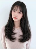 《Agu hair》小顔グレージュレイヤー×numberA.ヒートケアミルク