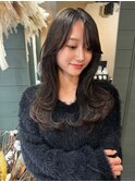 dark grey × layer cut 【Hikaru】