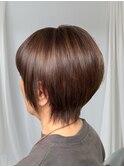 丸みショート　30代40代50代60代　前髪あり　大人ショート