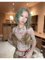サボ 栄店(sabo)&nbsp;ダブルブリーチダブルカラーハイトーンレイヤーボブ