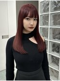 韓国原宿チェリーワインボルドーカシスダスティレッドブラウン