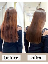 ツム(tumu) 髪質改善で叶う、艶やかなロングストレート