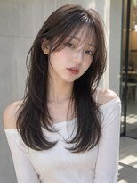 キャパ セントラル 天神 大名店(CAPA central)&nbsp;韓国ヘア レイヤーカット 髪質改善 顔周り オリーブベージュ