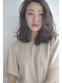 大人カジュアルニュアンスミディ ひし形シルエット グレージュ☆