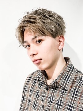 フジヤマ バーバー ショップ(FUJIYAMA BARBER SHOP) 七三コンマオールバックツイストパーマヘア