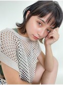 フェザーバング/インナーカラー/大人かわいいウルフ外ハネボブ