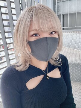 リアイス(Re:ICE) ミニウルフ/くすみブルー/流れるレイヤー/インナーハイライト