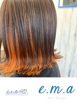 エマヘアデザイン(e.m.a Hair design) インナーオレンジ