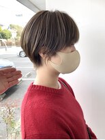 エルエスヘアー(LS HAIR) 透明感オリーブグレージュ　透け感マッシュショート
