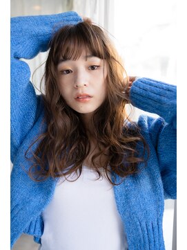 マグノリア オモテサンドウ(MAGNOLiA Omotesando) エアウェーブでかけるショコラベージュの透け感ぬけ感MIXパーマ