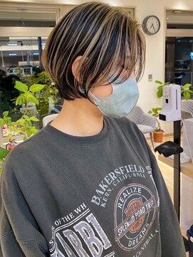 バランス ヘアーアンドアイラッシュ 野田店(balance.) アンブレラカラー×ショートボブ