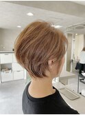 熊本ショートカットベージュカラー40代ヘア白髪ぼかしカラー