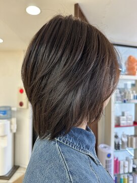 クオリス 上板橋店(QUALIS) くびレイヤーショートレイヤースタイル簡単毛流れスタイル