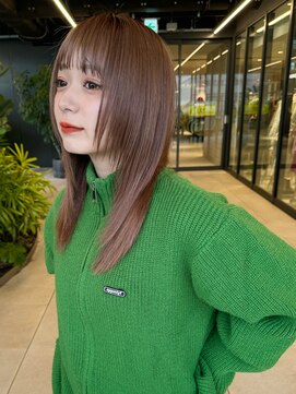 バイオレット 横浜店(Violet) ぱっつん前髪とウルフレイヤーウルフカットウルフミディアム