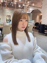 ロンド エスポワール 錦糸町(Lond espoir)&nbsp;黒髪レイヤーロンググレーベージュ前髪パーマ【韓国ヘア鈴木颯】