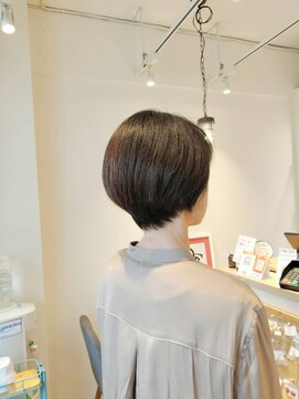 ハチマルハチ エアー 向ヶ丘遊園店(808 air) ジアミンフリーの白髪染め×ショートボブ@30代40代50代60代